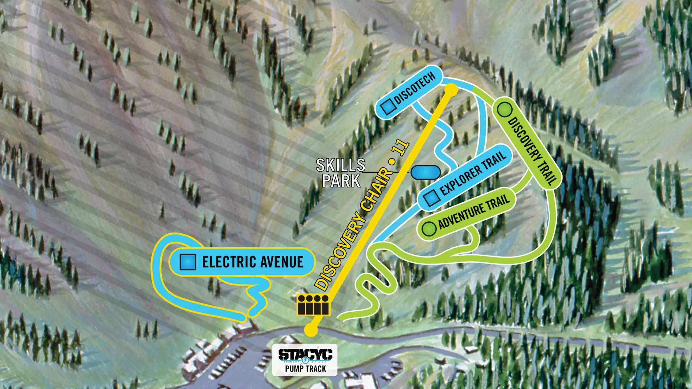 Mammoth Bike Park Discovery Zone Trail Map