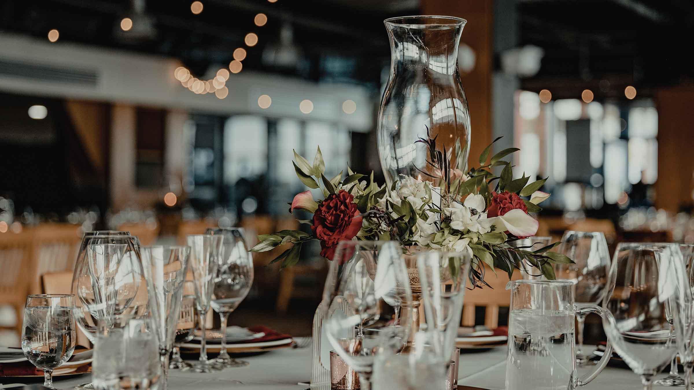 Wedding table details at McCoy Station