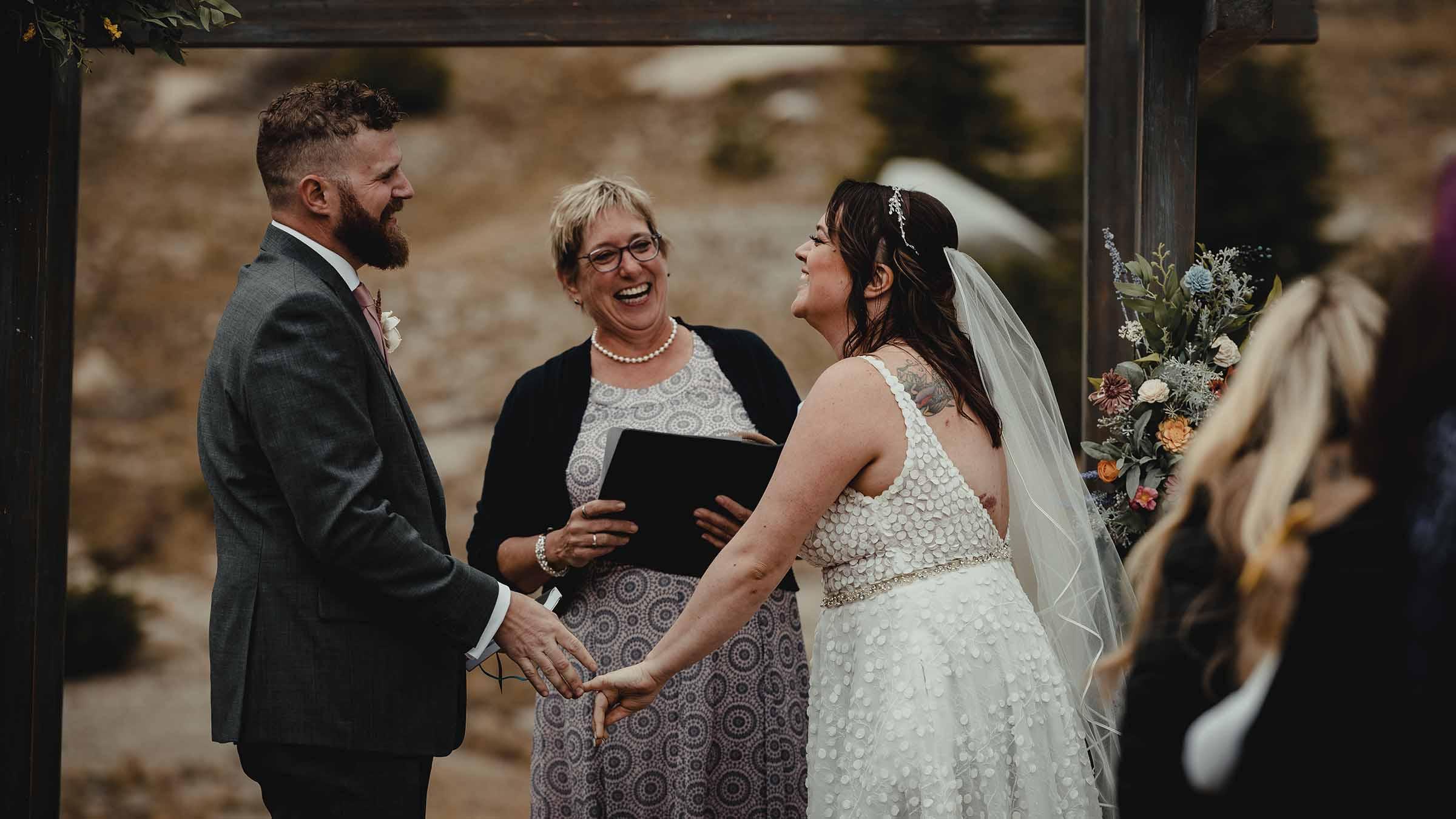 Wedding ceremony at The Outpost