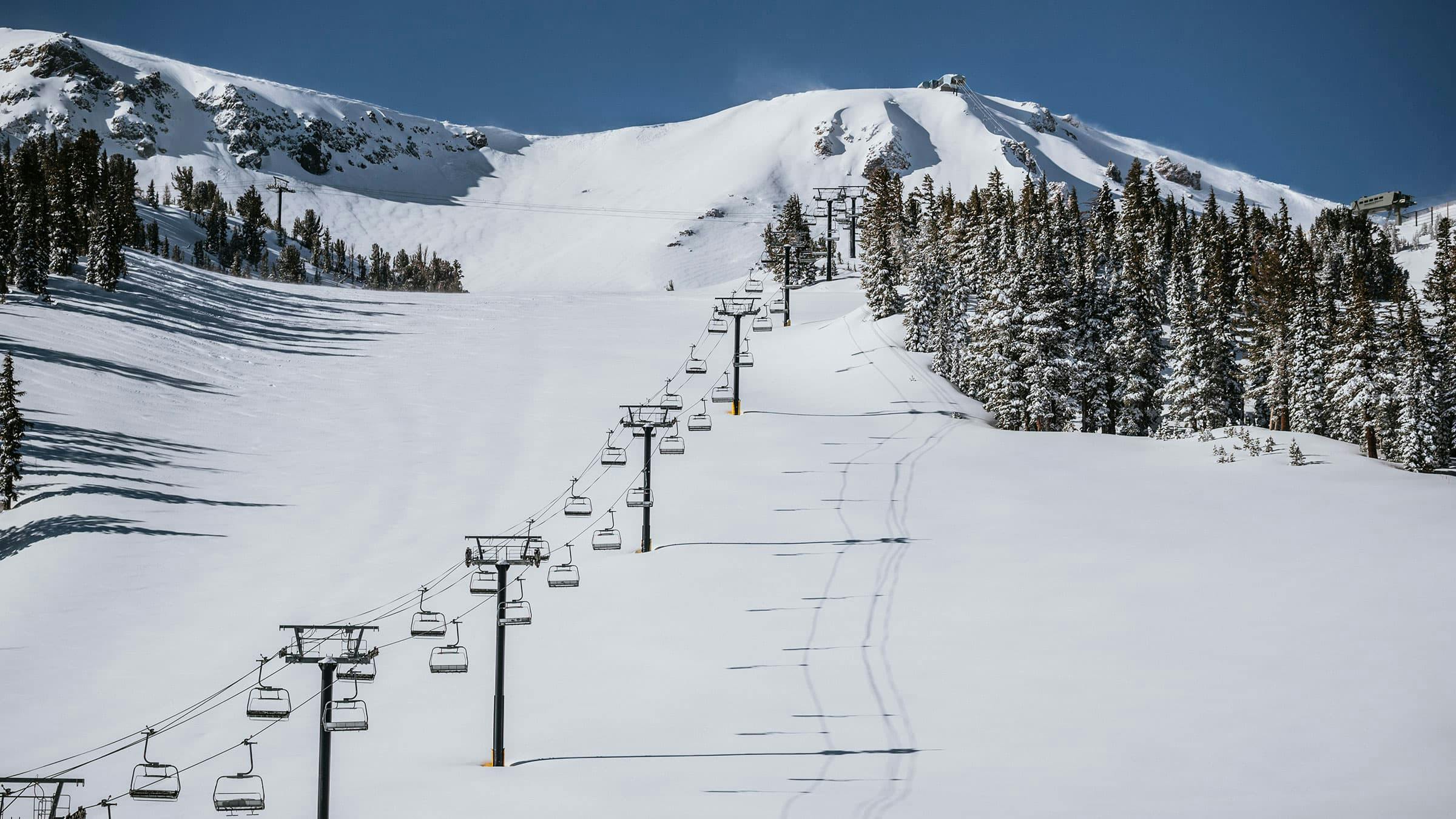 Chair 2 on a bluebird powder day